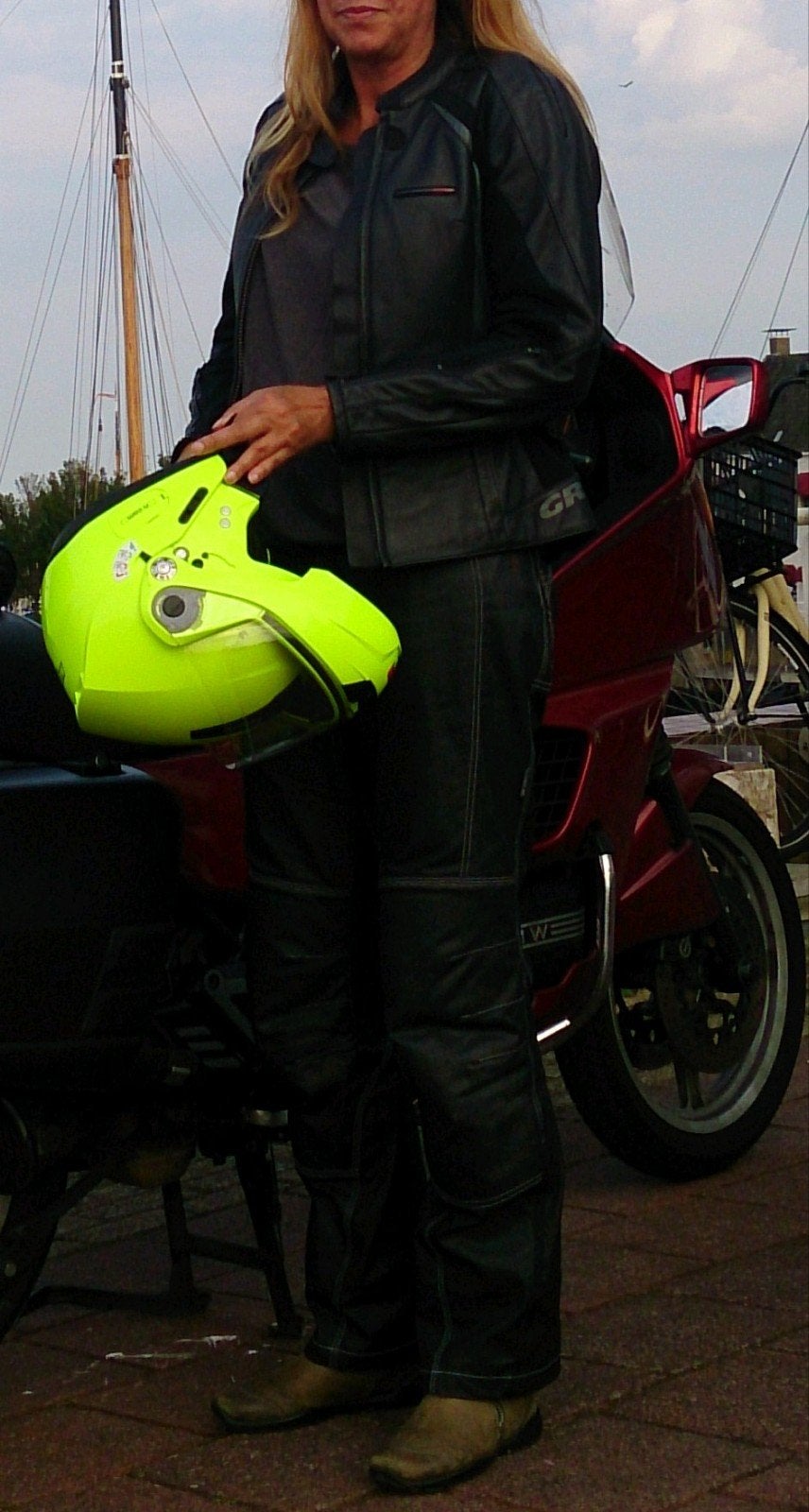 Dames motorpak/motorjas/motorbroek, Ophalen, Tweedehands, Dames, Broek | textiel