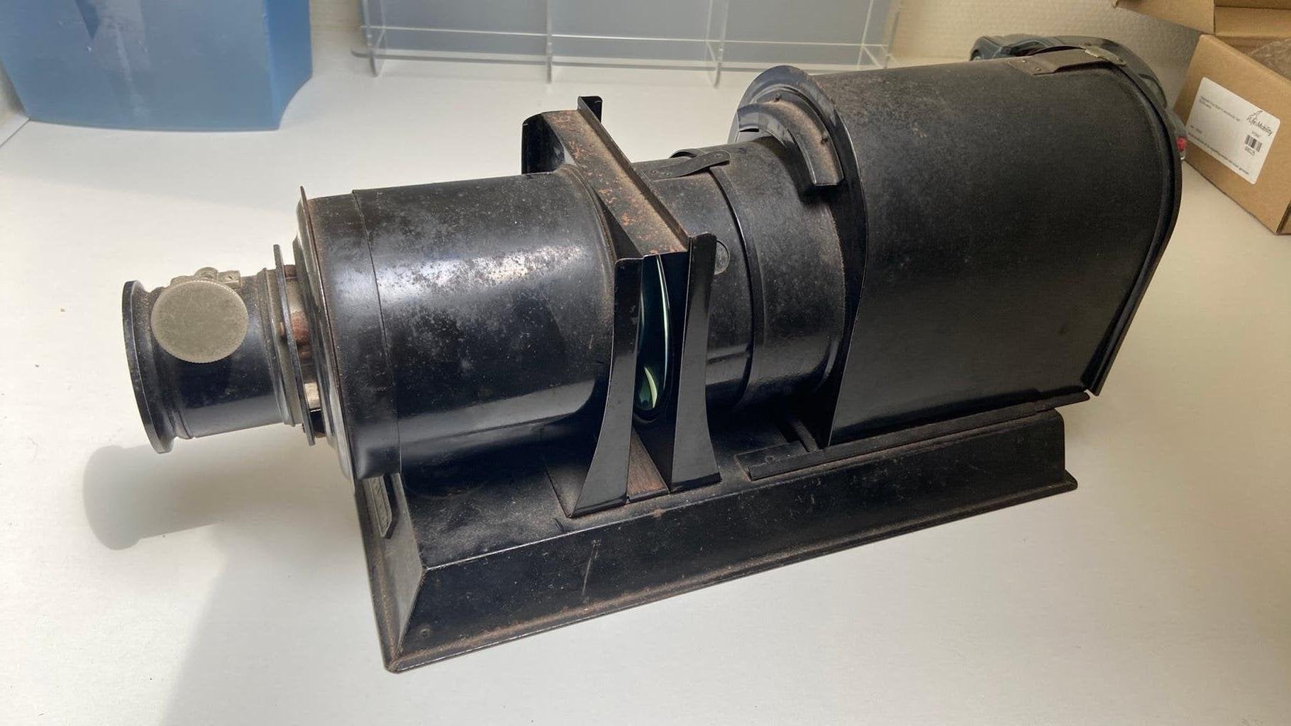 Antieke toverlantaarn en 75 platen, Antiek en Kunst, Ophalen of Verzenden