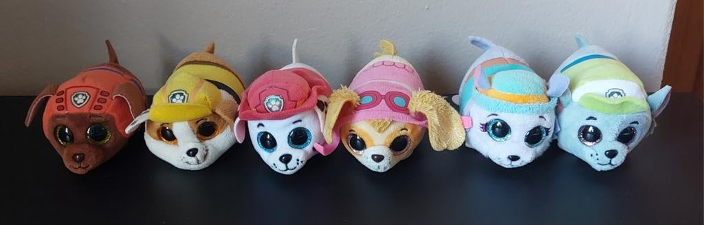 Paw Patrol, Ty Beanie knuffels - set van 6, Ophalen, Hond, Zo goed als nieuw, Meerkleurig