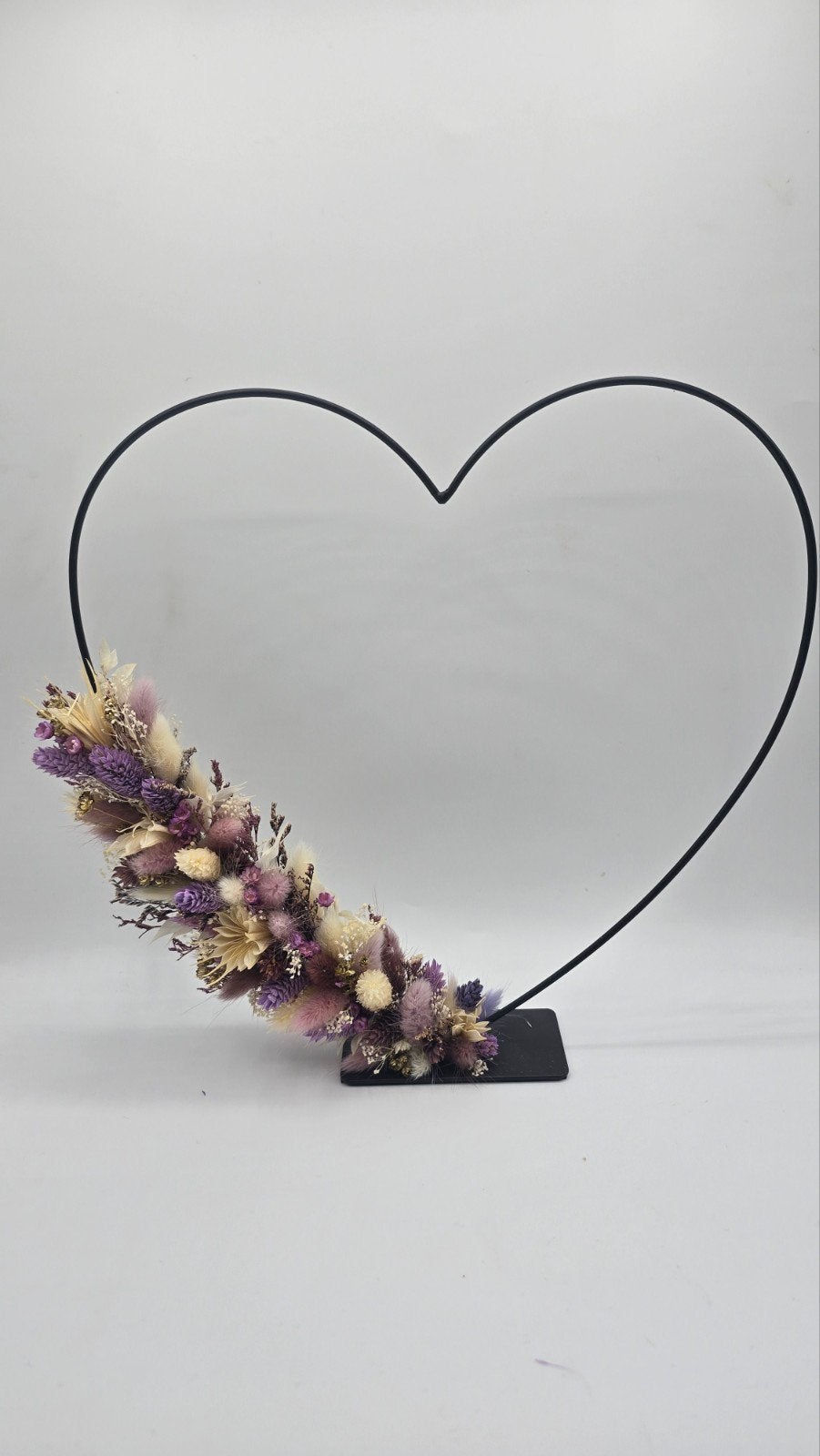Hartvormige decoratie met droogbloemen, Ophalen of Verzenden, Nieuw, Meerkleurig, Metaal