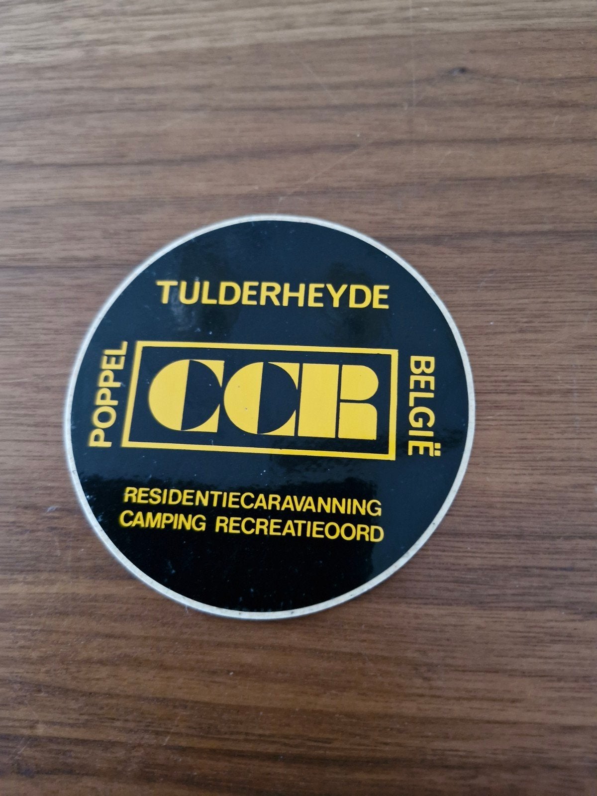 9318  Sticker Tulderheyde Poppel België Camping Recreatieo, Ophalen of Verzenden, Gebruikt, Overige typen