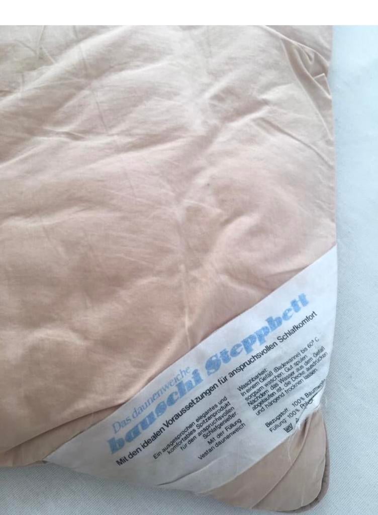 Bauschi Steppbett deken 135x200cm diverse beddengoed, Gebruikt, Eenpersoons, Beige, Ophalen of Verzenden