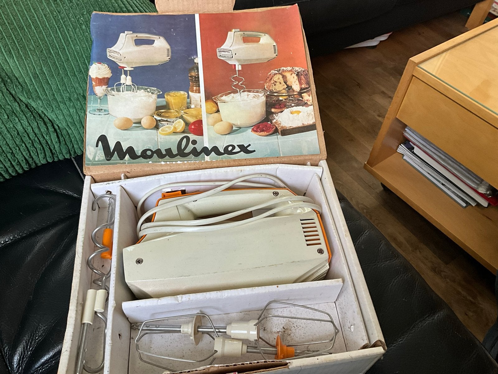 Vintage Moulinex Batteur Major Handmixer met Originele Doos, Ophalen of Verzenden, Gebruikt