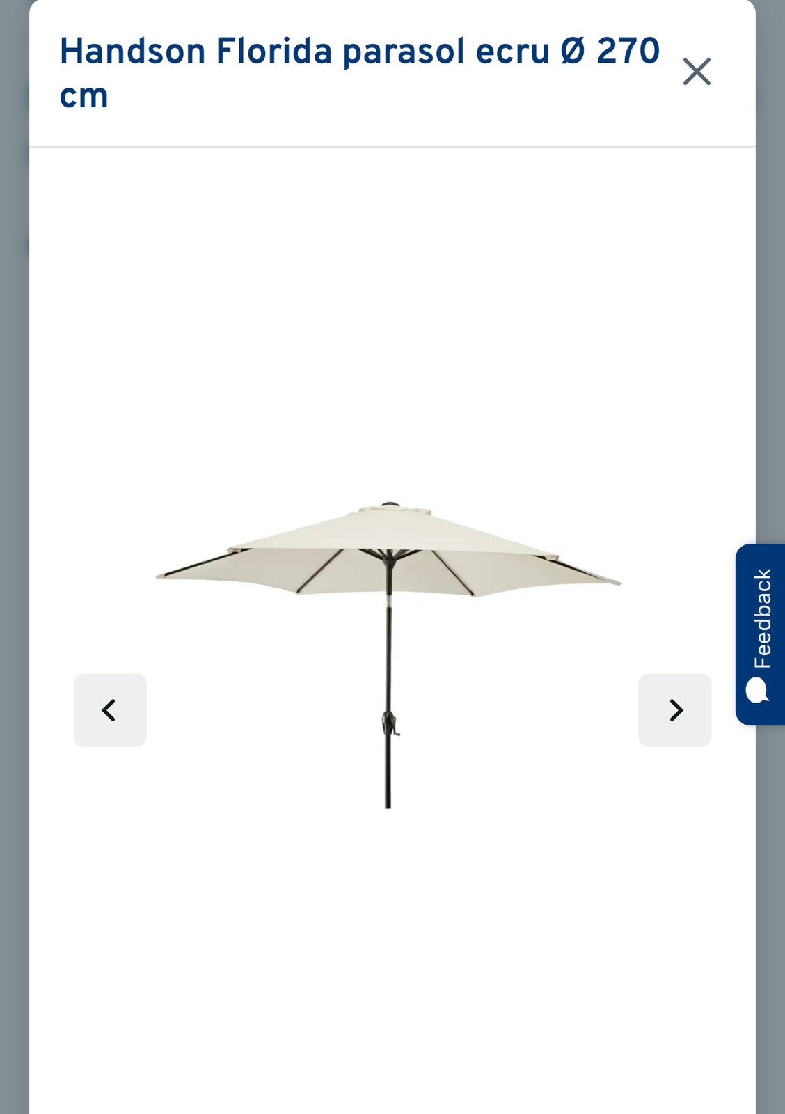Parasol, Ophalen, Zo goed als nieuw
