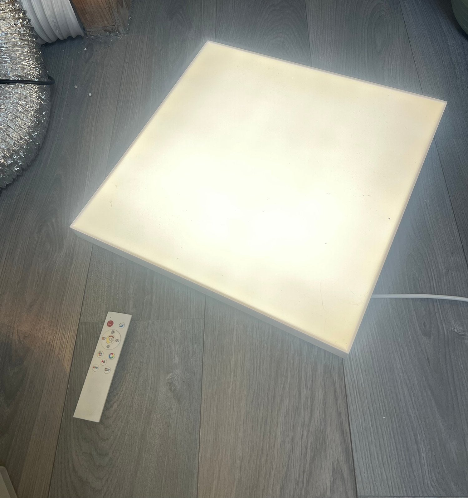 Led plafondlamp paneel grote lamp rainbow kleuren wit licht, Kunststof, Ophalen of Verzenden, Zo goed als nieuw, Wit