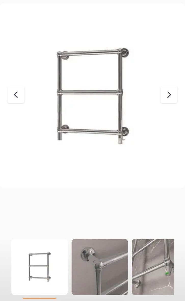 Eastbrook Kennet elektrische handdoekradiator 150W chroom, 30 tot 80 cm, Radiator, Nieuw, Ophalen of Verzenden