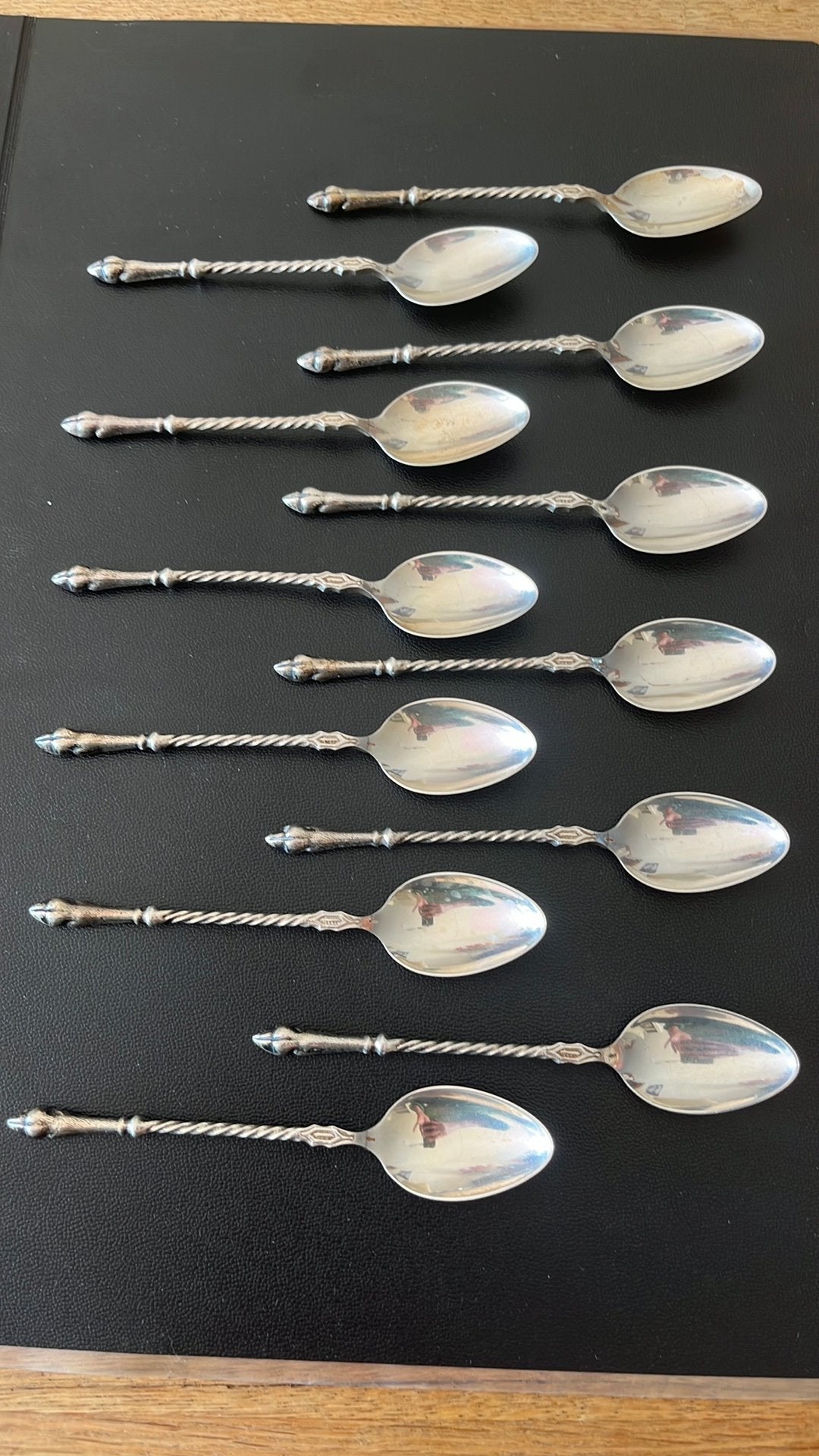 12 zilveren bokkepoot lepeltjes ( zwaardje), Antiek en Kunst, Ophalen of Verzenden, Zilver