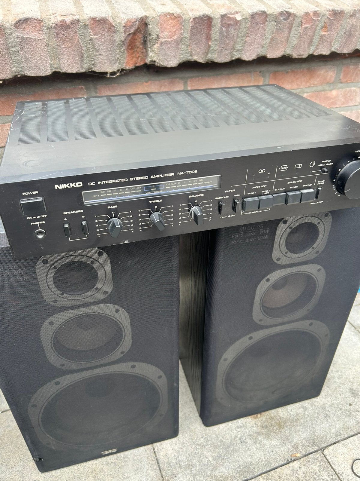 Nikko NA 700 versterker met grote jamo speakers, Ophalen of Verzenden, 120 watt of meer, Overige merken