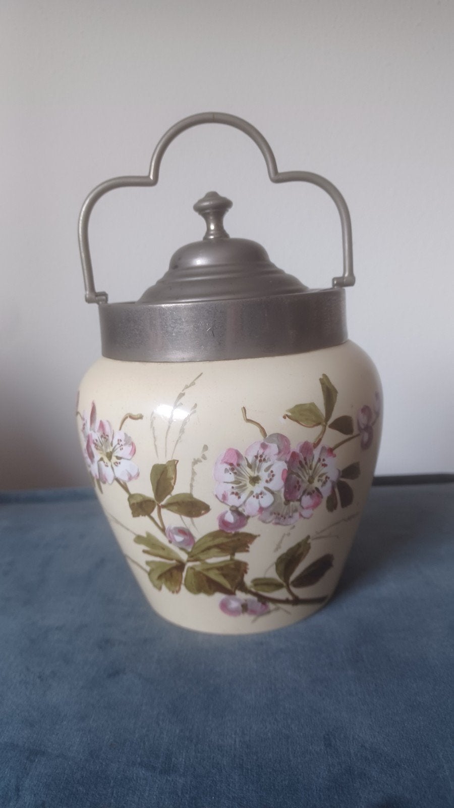 Antieke koekjespot cookiejar porselein Tunnicliffe & Co., Ophalen of Verzenden