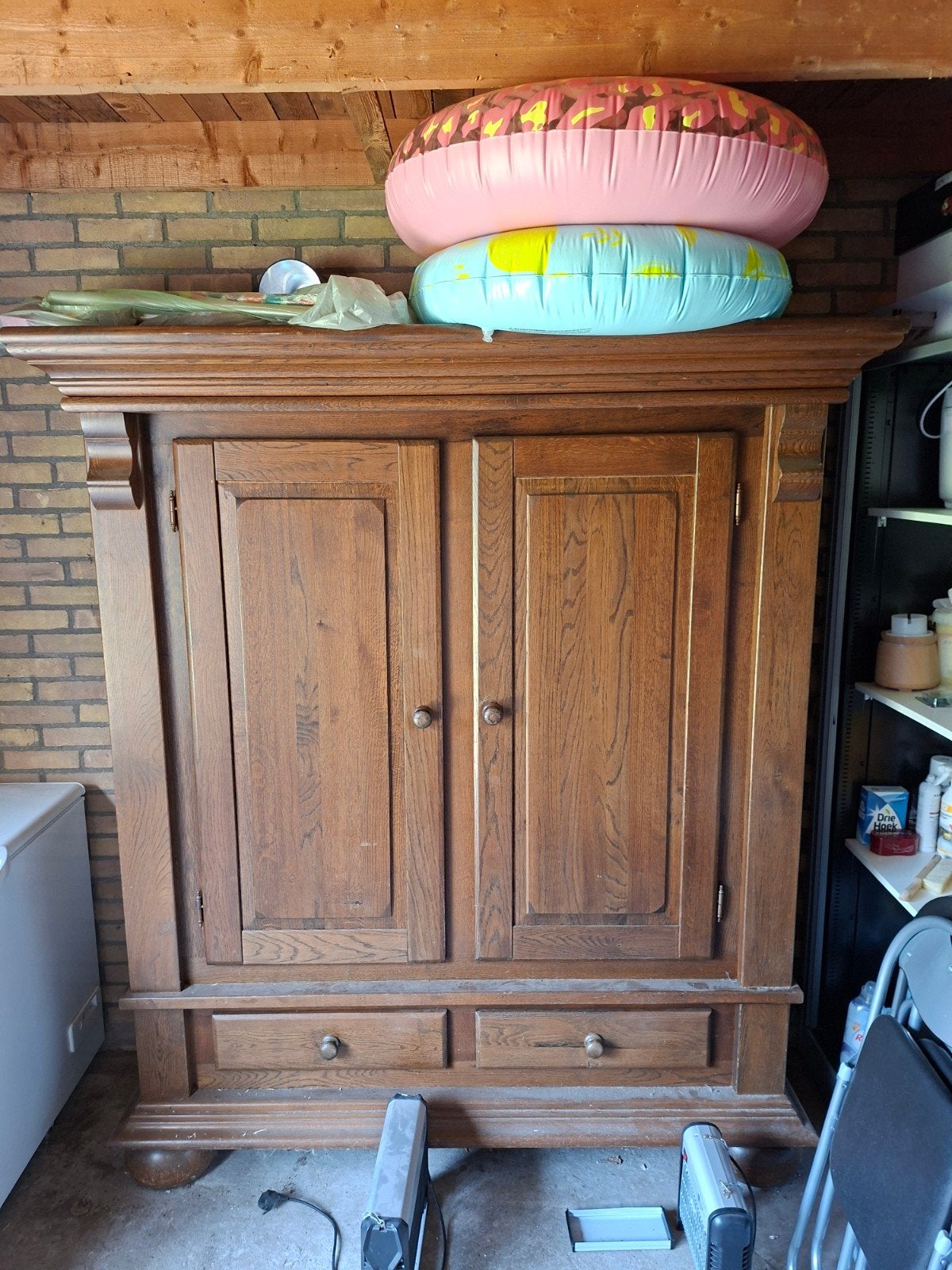 Massief eiken kast - opknapper, Ophalen