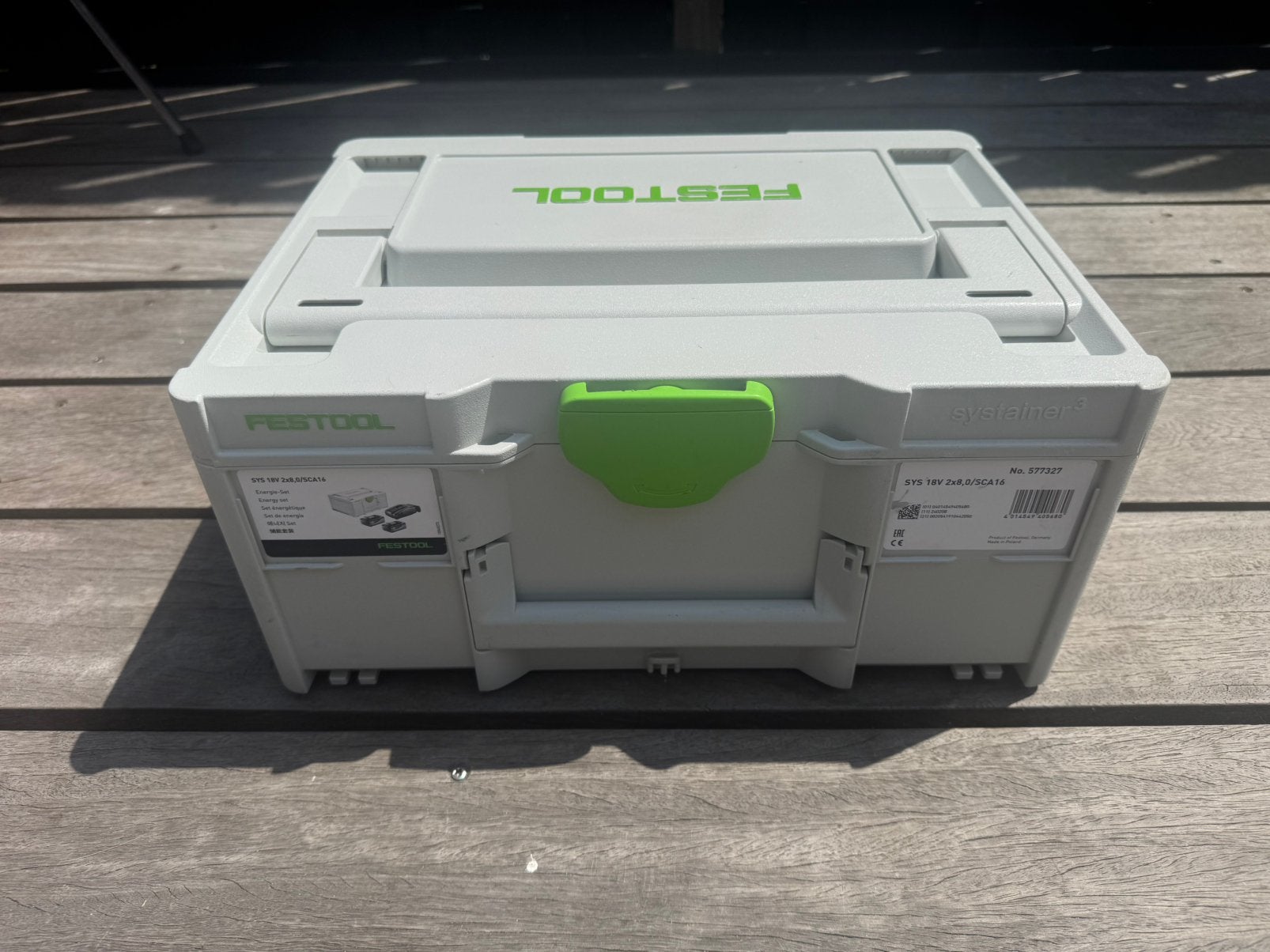 Festool SCA 16 snellader in Sys3 systainer, Ophalen, Zo goed als nieuw