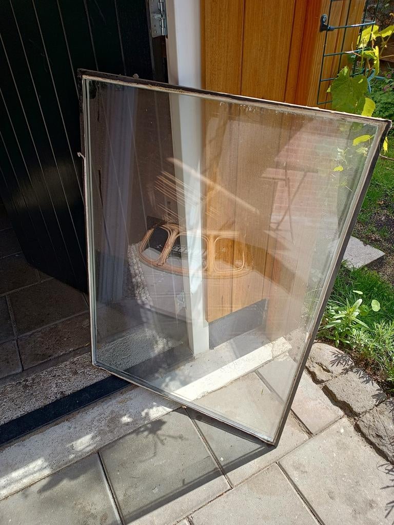Dubbelglas ruit 69x96 cm 2 stuks, Doe-het-zelf en Verbouw, Glas en Ramen, Ophalen, Gevelraam of Ruit, Gebruikt, Minder dan 80 cm