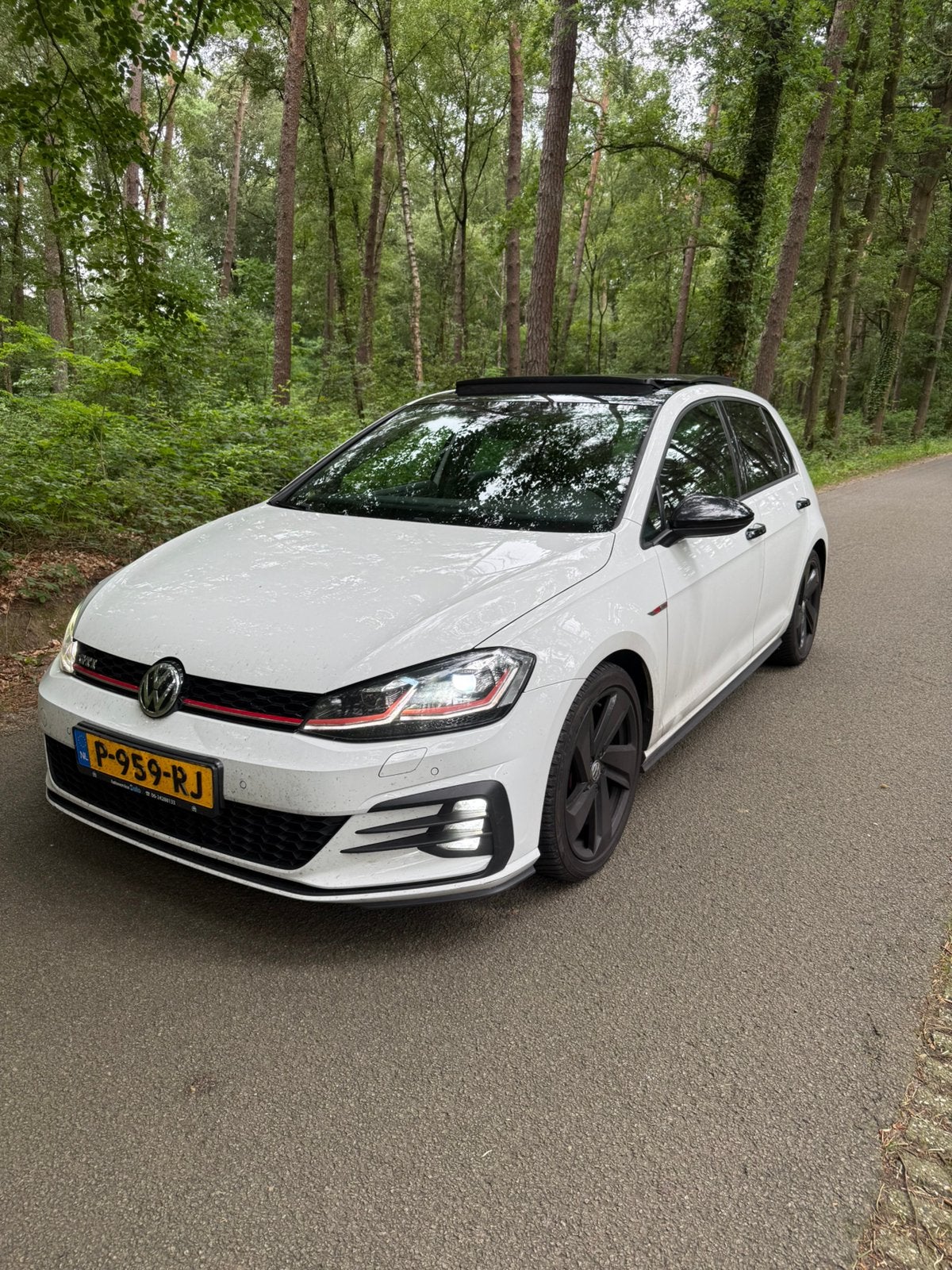 Volkswagen Golf 2.0 TSI GTI Performance PANO, Stof, 4 cilinders, 700 kg, Wit