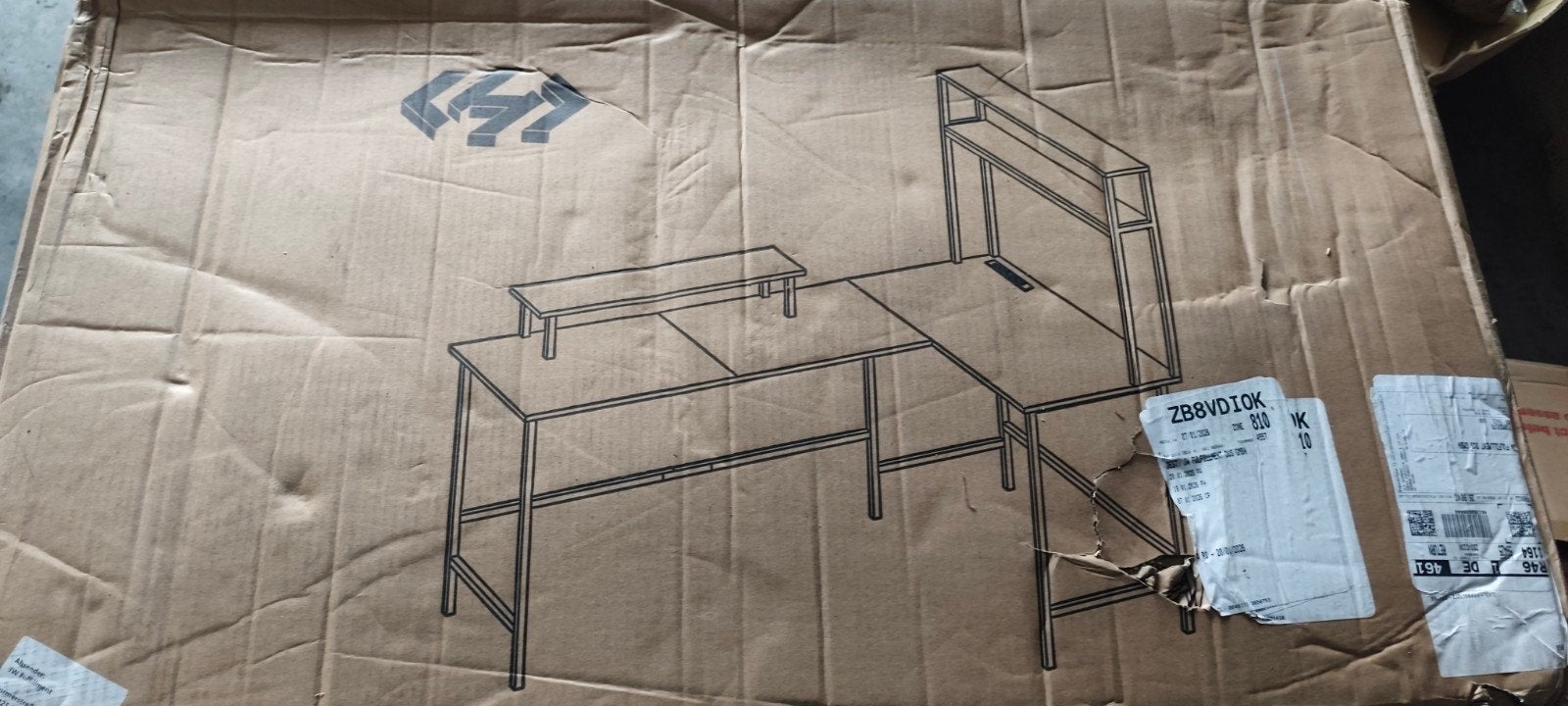 Pallet met diverse bureaus en gamingbureaus, Ophalen, Nieuw, Computerbureau