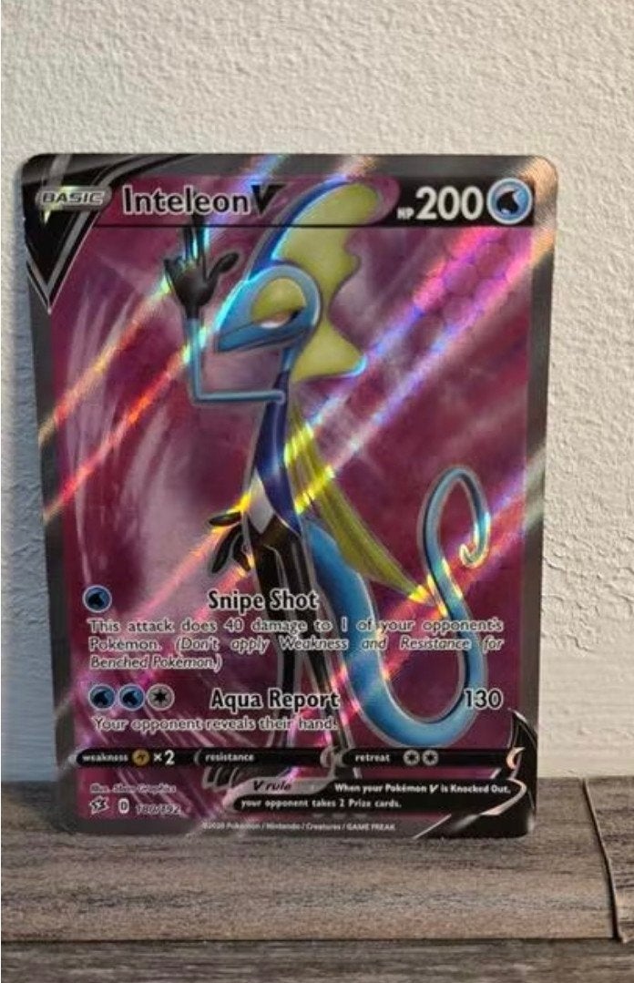 Inteleon V Pokémon Kaart - Zo goed als nieuw, Ophalen of Verzenden, Zo goed als nieuw, Losse kaart
