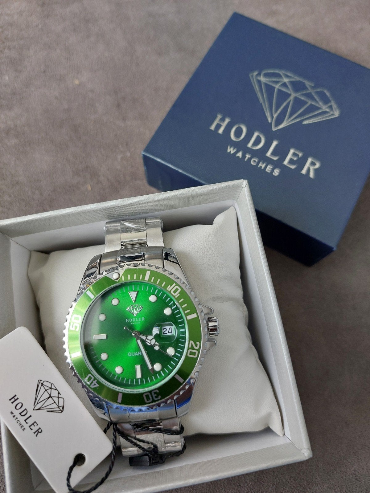 Nieuwe Hodler Watch - Groen/Zilver - Nooit Gedragen, Ophalen of Verzenden