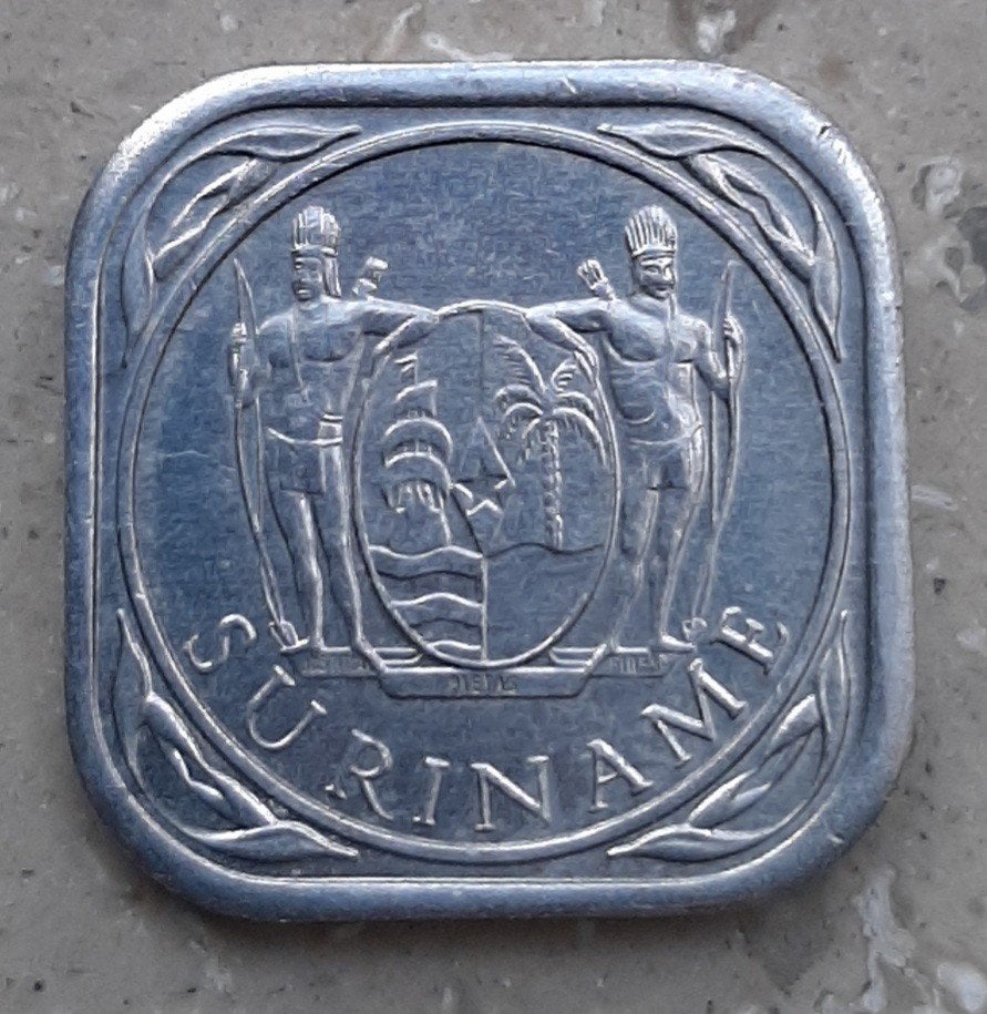 Suriname 5 cent 1976, Ophalen, Zuid-Amerika, Losse munt