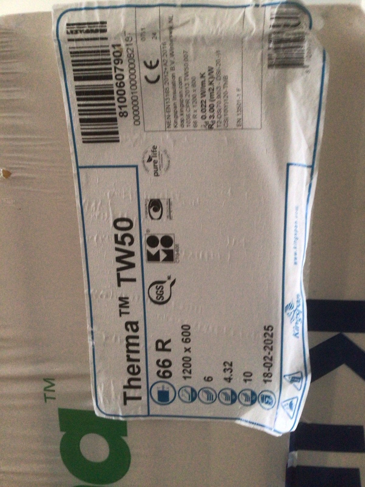 Kingspan Therma TW50 PIR isolatieplaten 1200x600mm, Ophalen, 4 tot 8 cm, Nieuw, Hardschuim (Pir)
