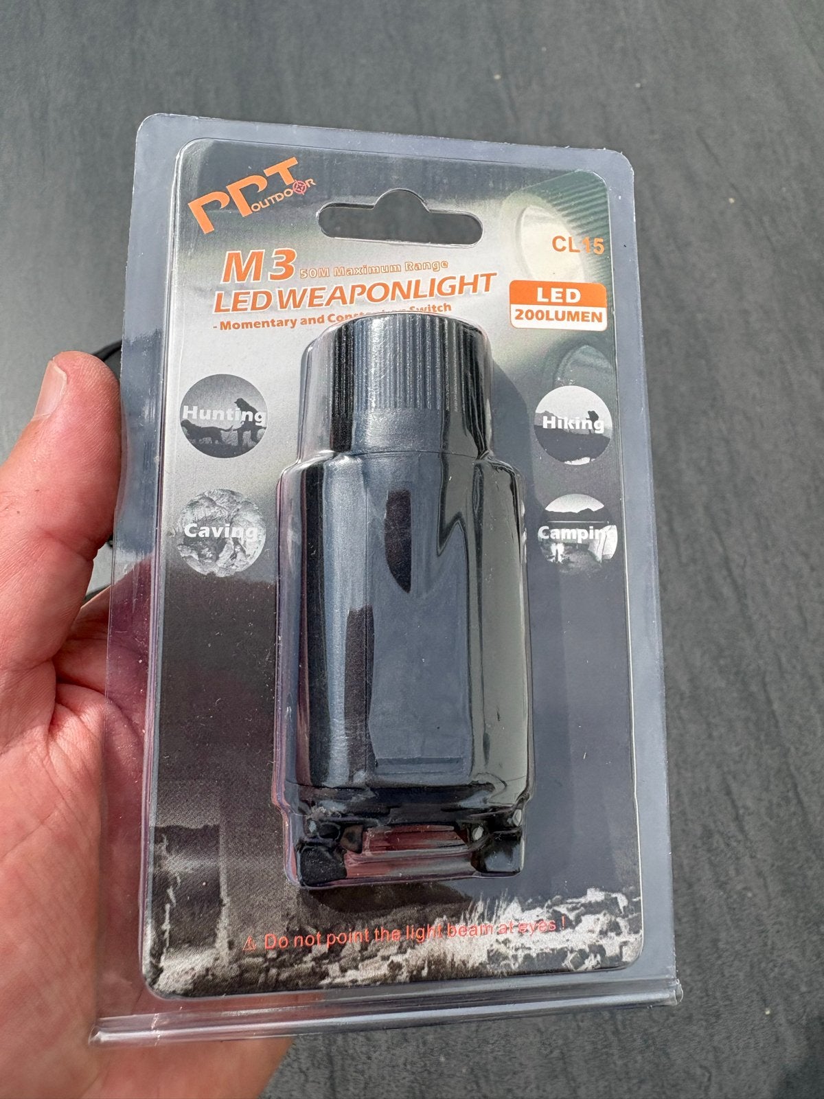 PPT Outdoor M3 LED Weaponlight 200 Lumen, Ophalen of Verzenden, Nieuw, Batterij