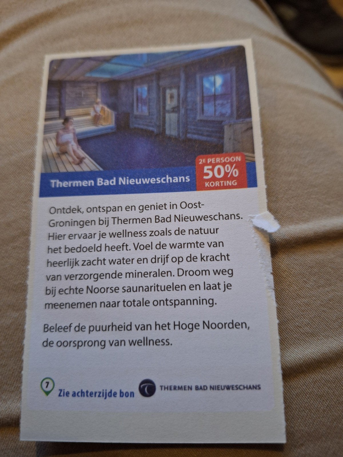 thermen bad nieuweschans 2e pers 50% korting, Tickets en Kaartjes, Kortingsbon, Spa of Sauna