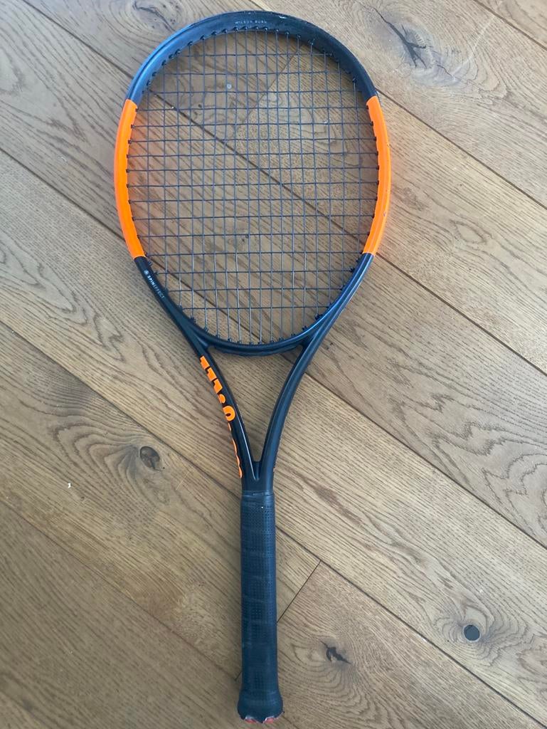Tennisracket Wilson burn zwart oranje, Zo goed als nieuw, Wilson, Racket, Ophalen