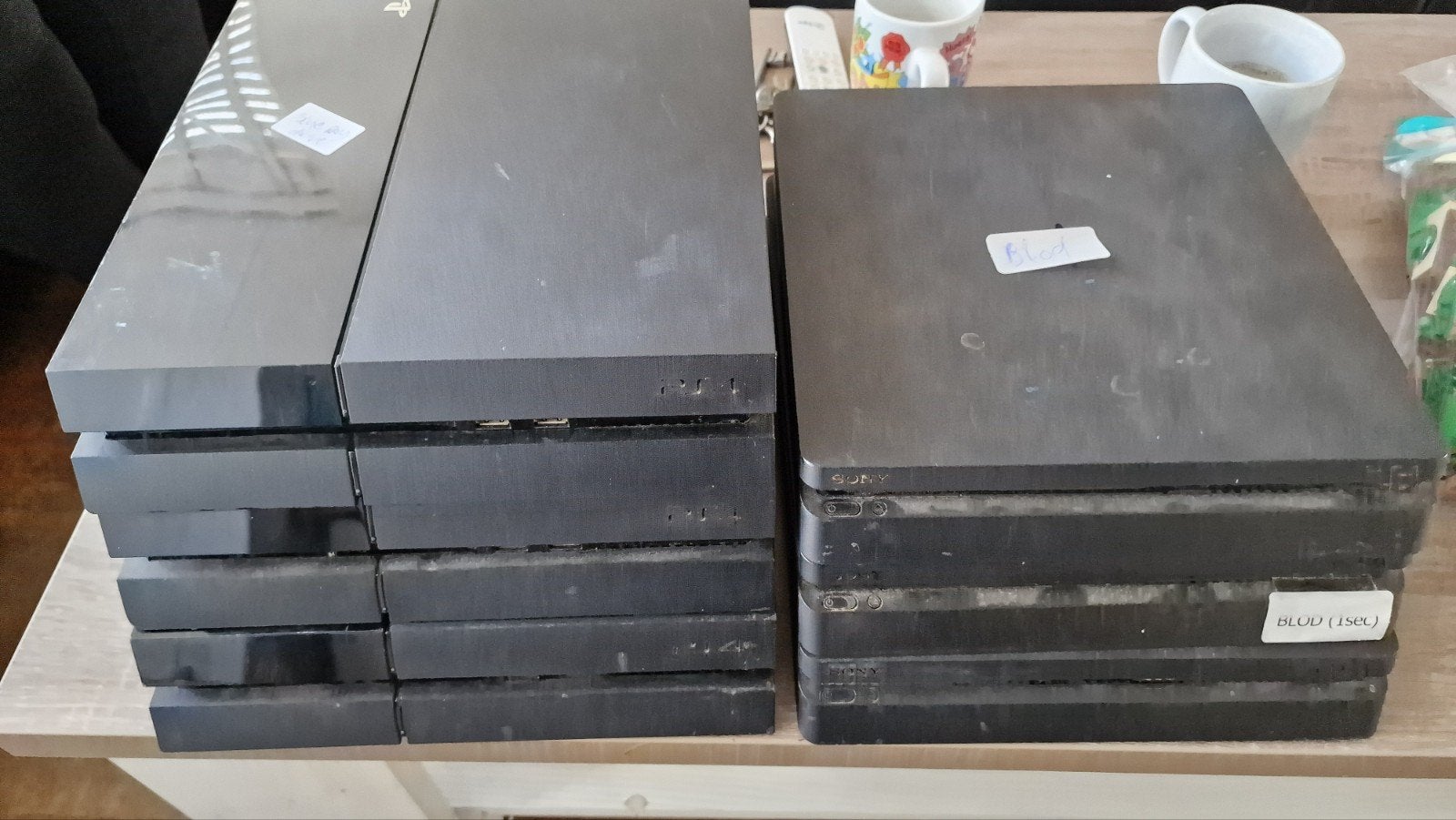 Partij PlayStation 4 consoles voor onderdelen, 500 GB, Ophalen of Verzenden, Zonder controller, Niet werkend