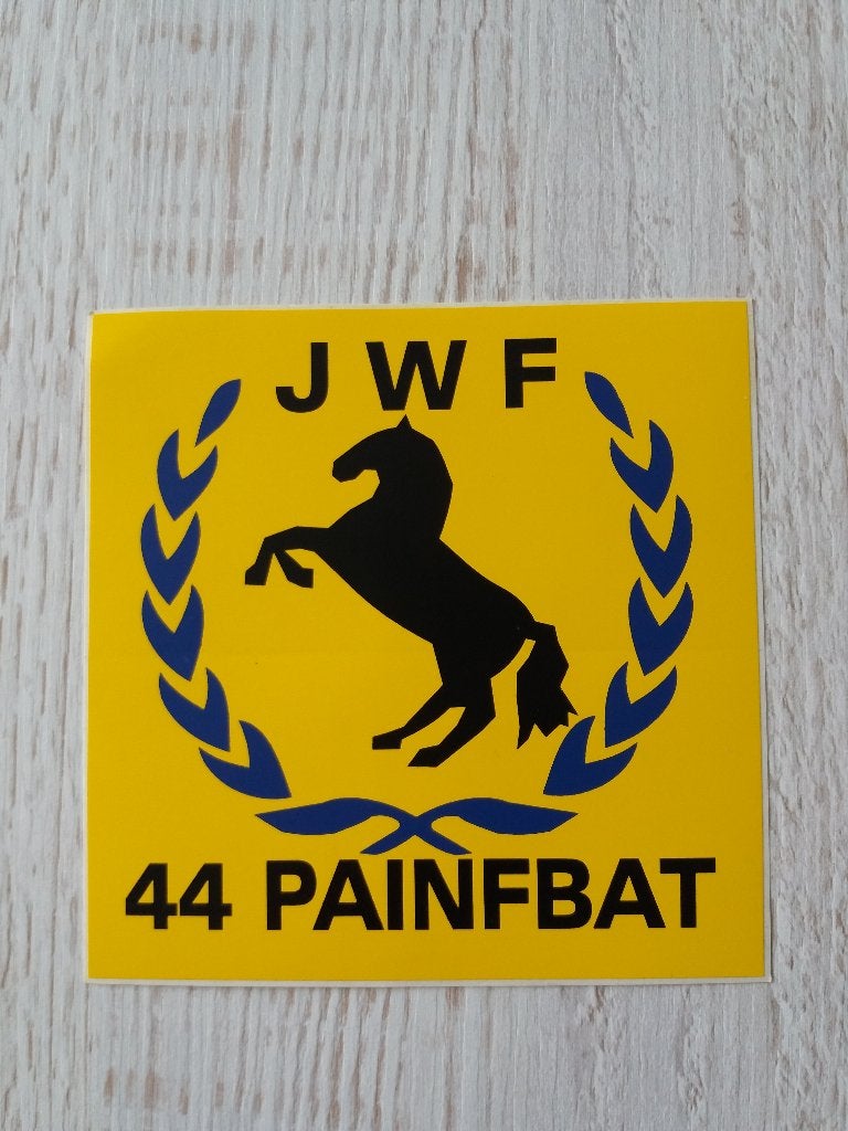 sticker J W F 44 PAINFBAT, Ophalen of Verzenden, Zo goed als nieuw, Overige typen