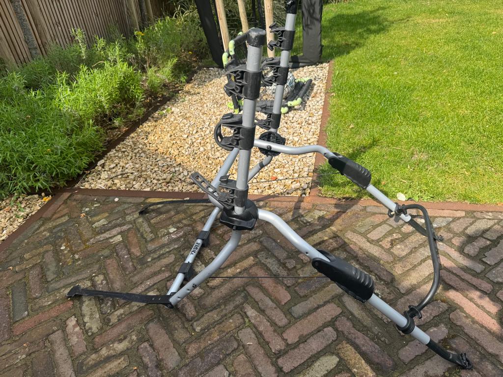 Thule Fietsendrager voor achterklep 3 fietsen – goede staat, Ophalen, 3 fietsen of meer, Zo goed als nieuw, Achterklepdrager