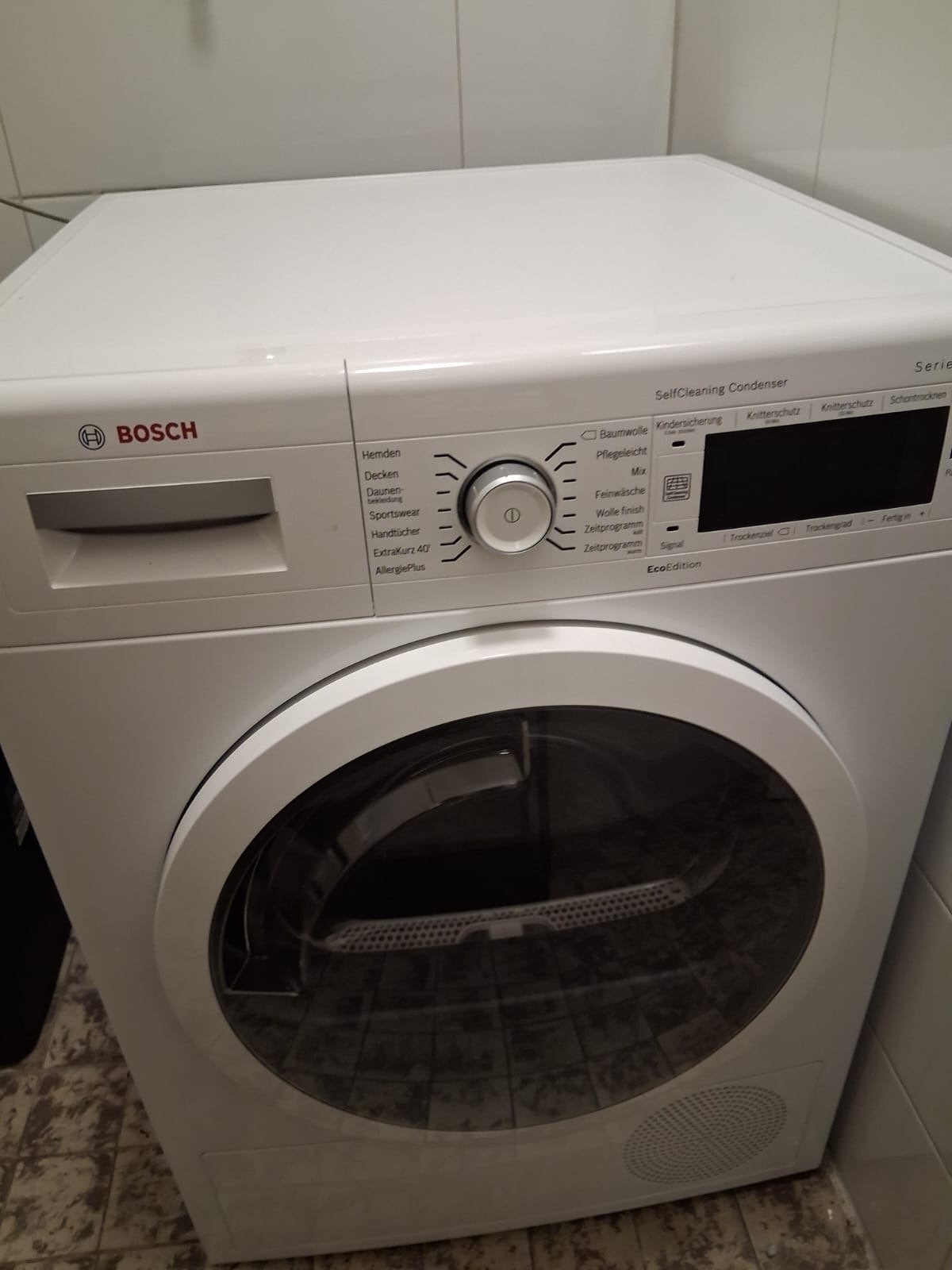 Bosch SelfCleaning Condenser Serie 8 Droger, Witgoed en Apparatuur, Wasdrogers, Ophalen, 8 tot 10 kg, Zo goed als nieuw, Voorlader