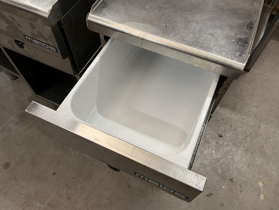 3x RVS modules Metos werktafels, Huis en Inrichting, Ophalen, Minder dan 50 cm, Gebruikt, Minder dan 100 cm