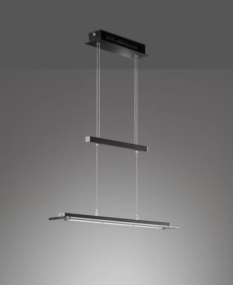 Mooie stalen hanglamp met Led verlichting, Huis en Inrichting, Lampen | Hanglampen, Ophalen, Zo goed als nieuw, Metaal