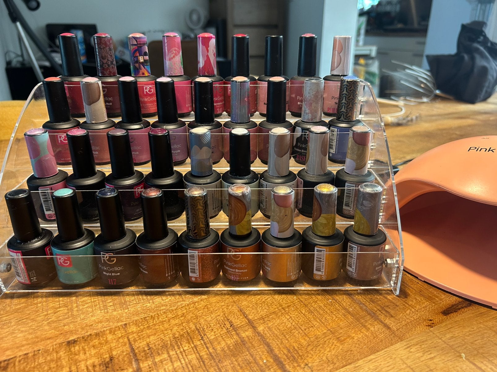 Grote collectie pink gellac, Ophalen of Verzenden, Zo goed als nieuw, Overige kleuren, Handen en Nagels