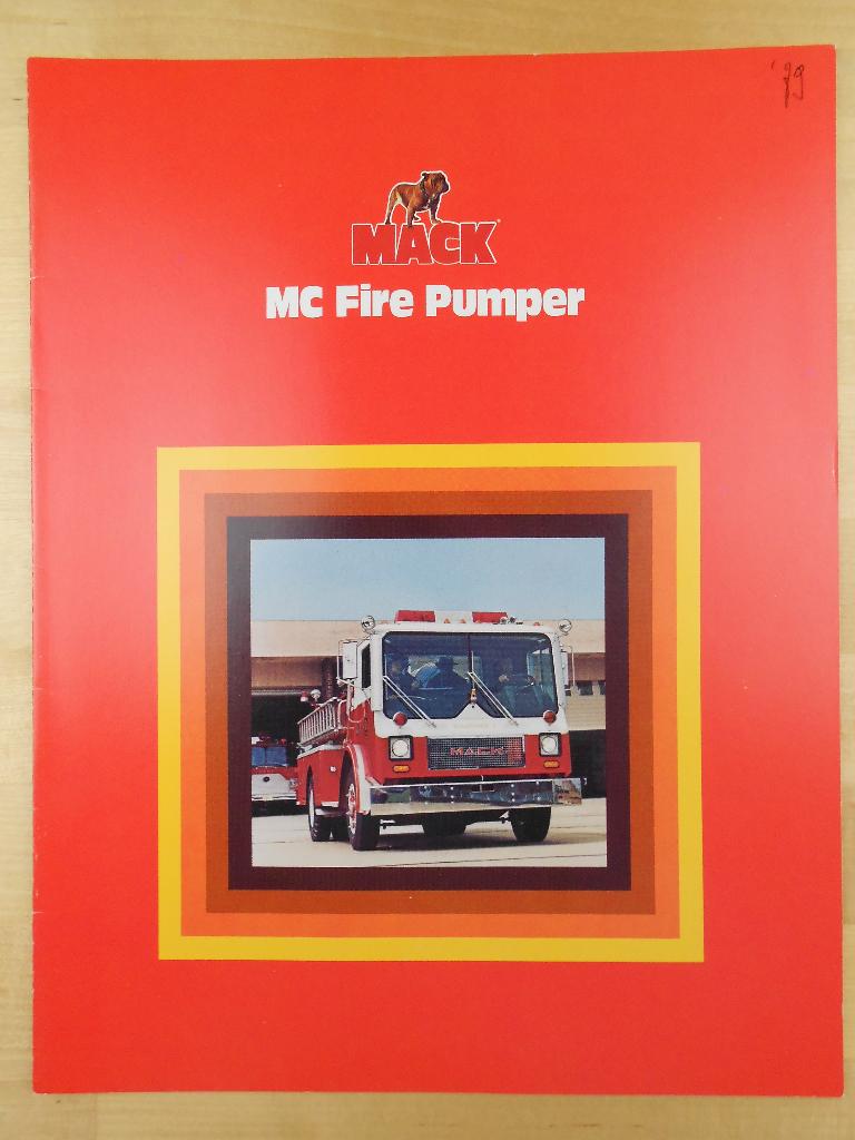 Mack MC Fire Pumper Brochure 1978 Brandweer, Mack, Ophalen of Verzenden, Zo goed als nieuw, Overige merken
