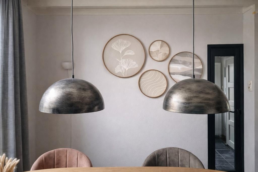 Industriële dubbele hanglamp zgan, Overige materialen, Ophalen of Verzenden, Zo goed als nieuw, Industriële