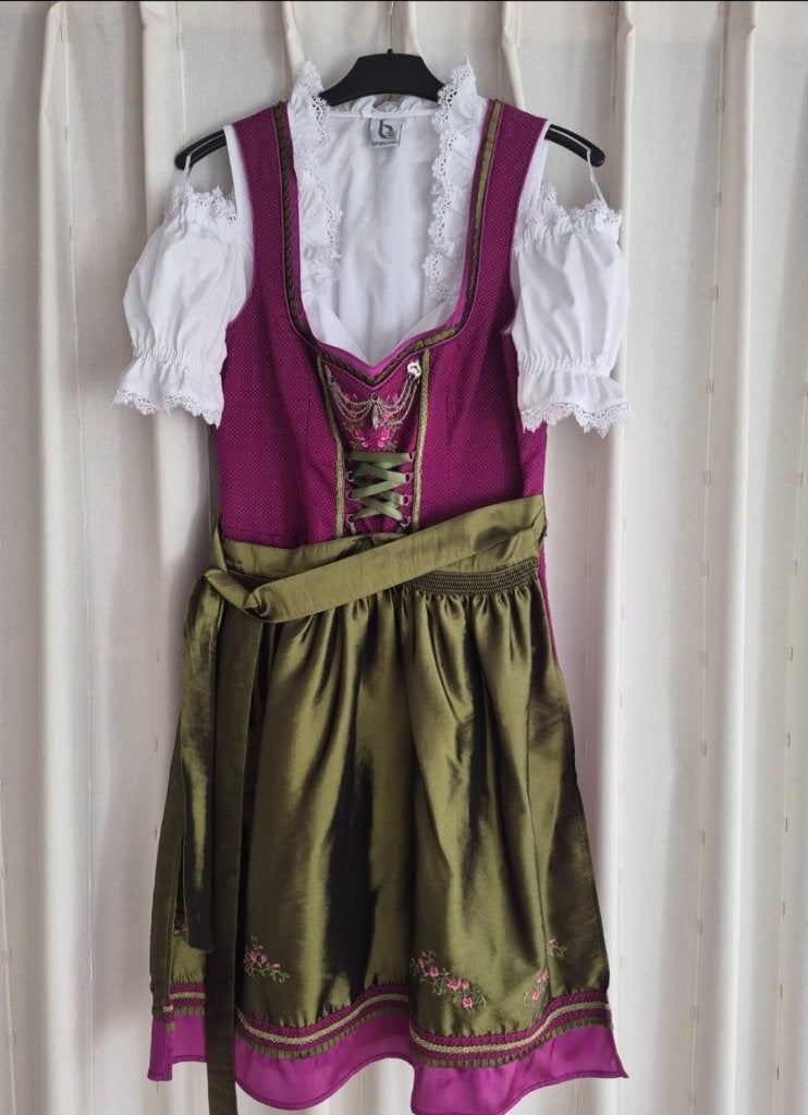 Dirndl, Kleding | Dames, Gelegenheidskleding, Maat 38/40 (M), Overige typen, Paars, Ophalen of Verzenden