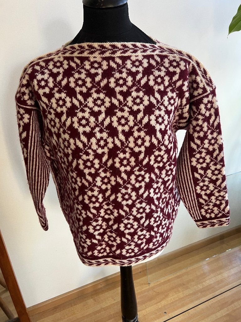 gebreide trui dames 100%wol lekker warme trui maat 40-42, Ophalen of Verzenden, Zo goed als nieuw, Maat 38/40 (M), Rood
