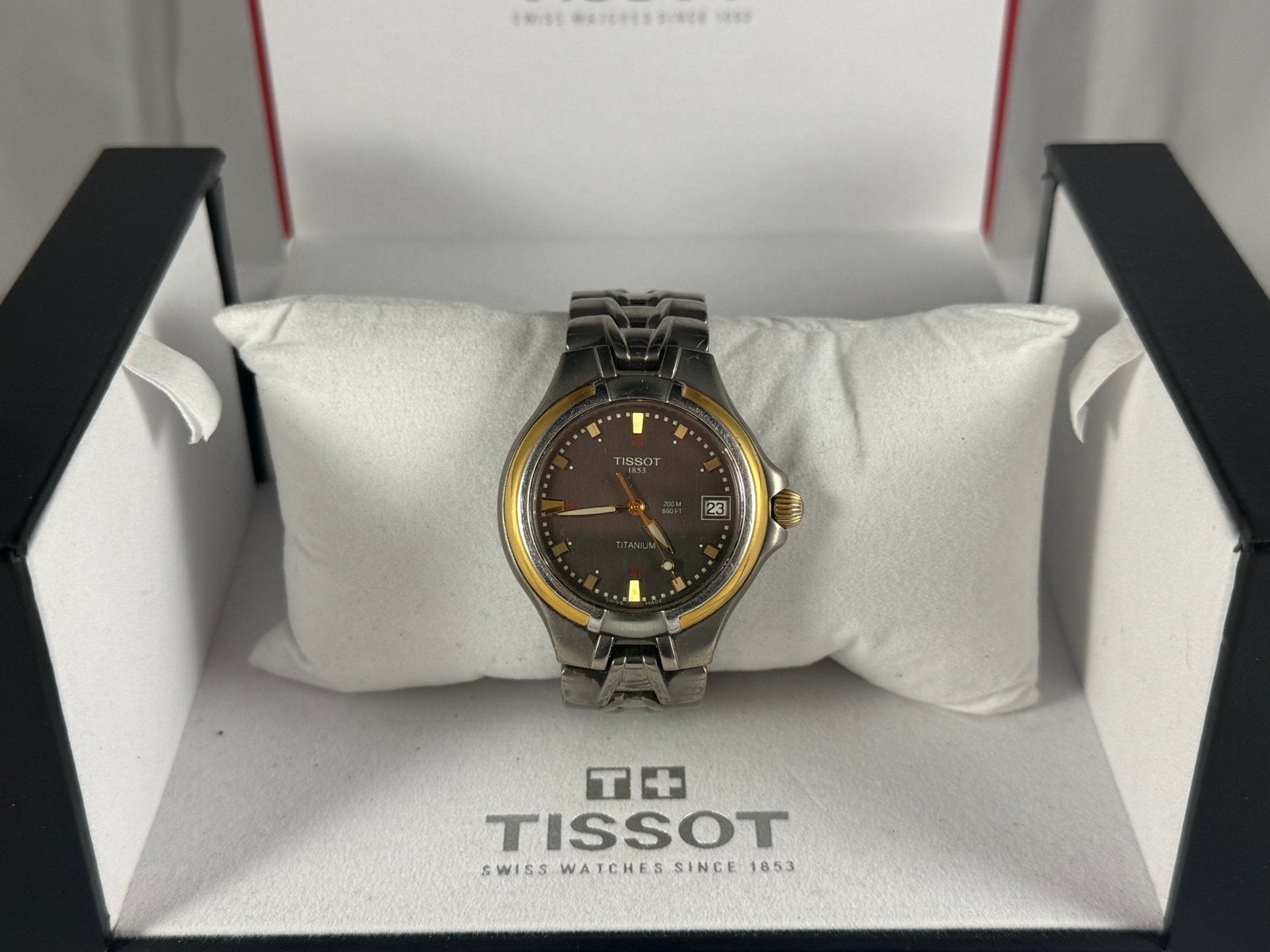 Tissot T660 Titanium Heren 200M Swiss Made Pre-Owned, Overige merken, Gebruikt, Staal, Polshorloge