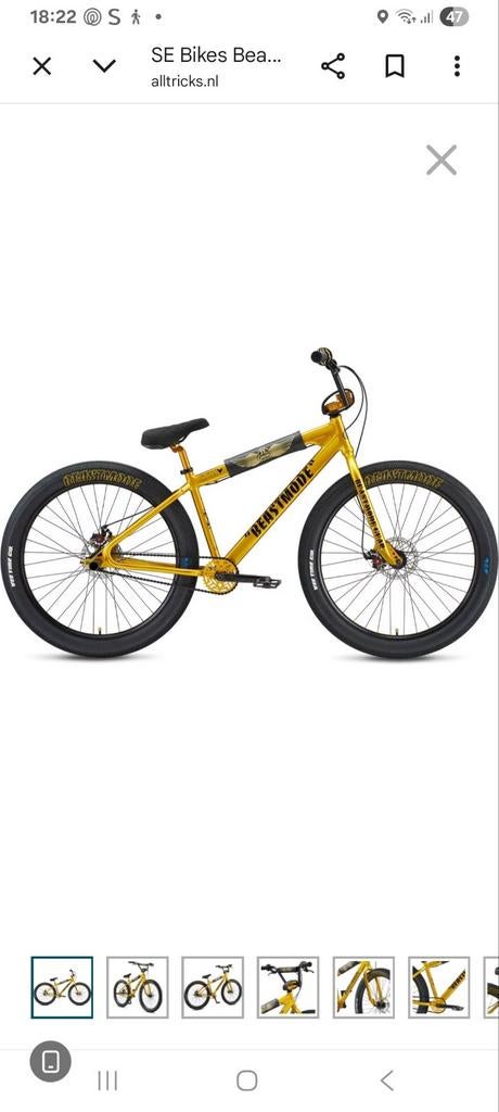 SE Bikes Beast Mode Ripper 27.5''+ Wheelie Bike Golden 2022, Fietsen en Brommers, Fietsen | Crossfietsen en BMX, Ophalen of Verzenden