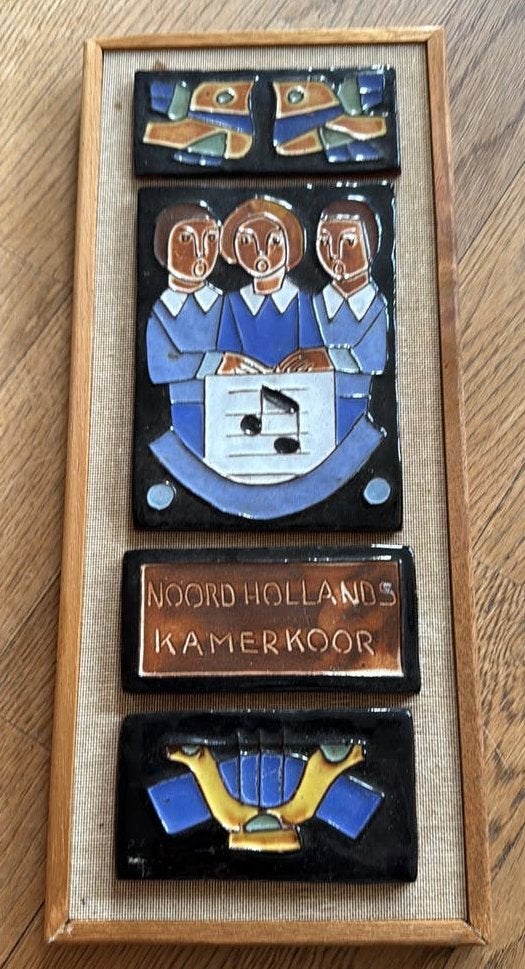 Uniek keramisch tegeltableau Henk Potters - Noord Hollands K, Ophalen of Verzenden