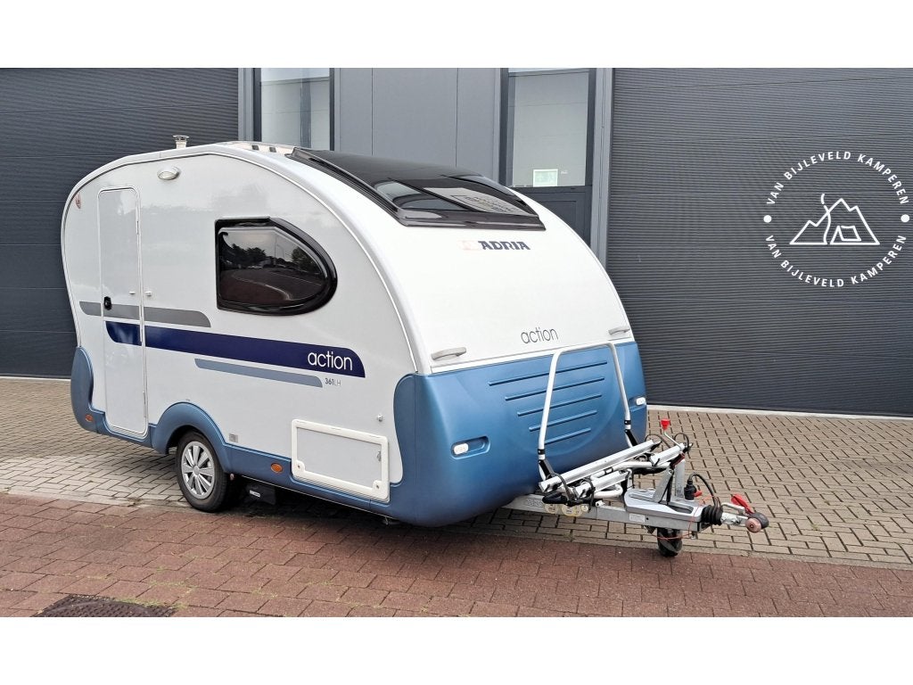 Adria Action 361 LH Lengtebedden, Mover, i.z.g.staat, Caravans en Kamperen, Tot en met 2, Bedrijf, Treinzit, 750 - 1000 kg
