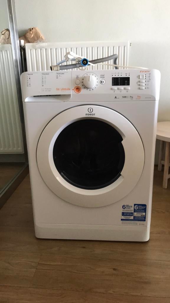 Wasmachine indesit, Ophalen of Verzenden, Zo goed als nieuw, Condens, 85 tot 90 cm