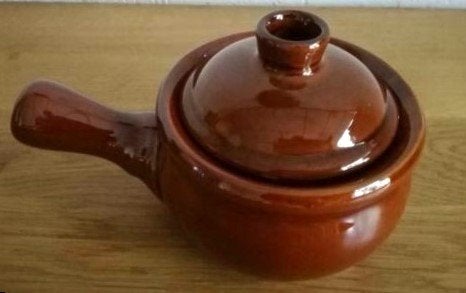 Keramisch soep stoofpotje aardewerk met deksel € 7,00, Ophalen of Verzenden, Steen/keramiek, Bruin, Overige typen