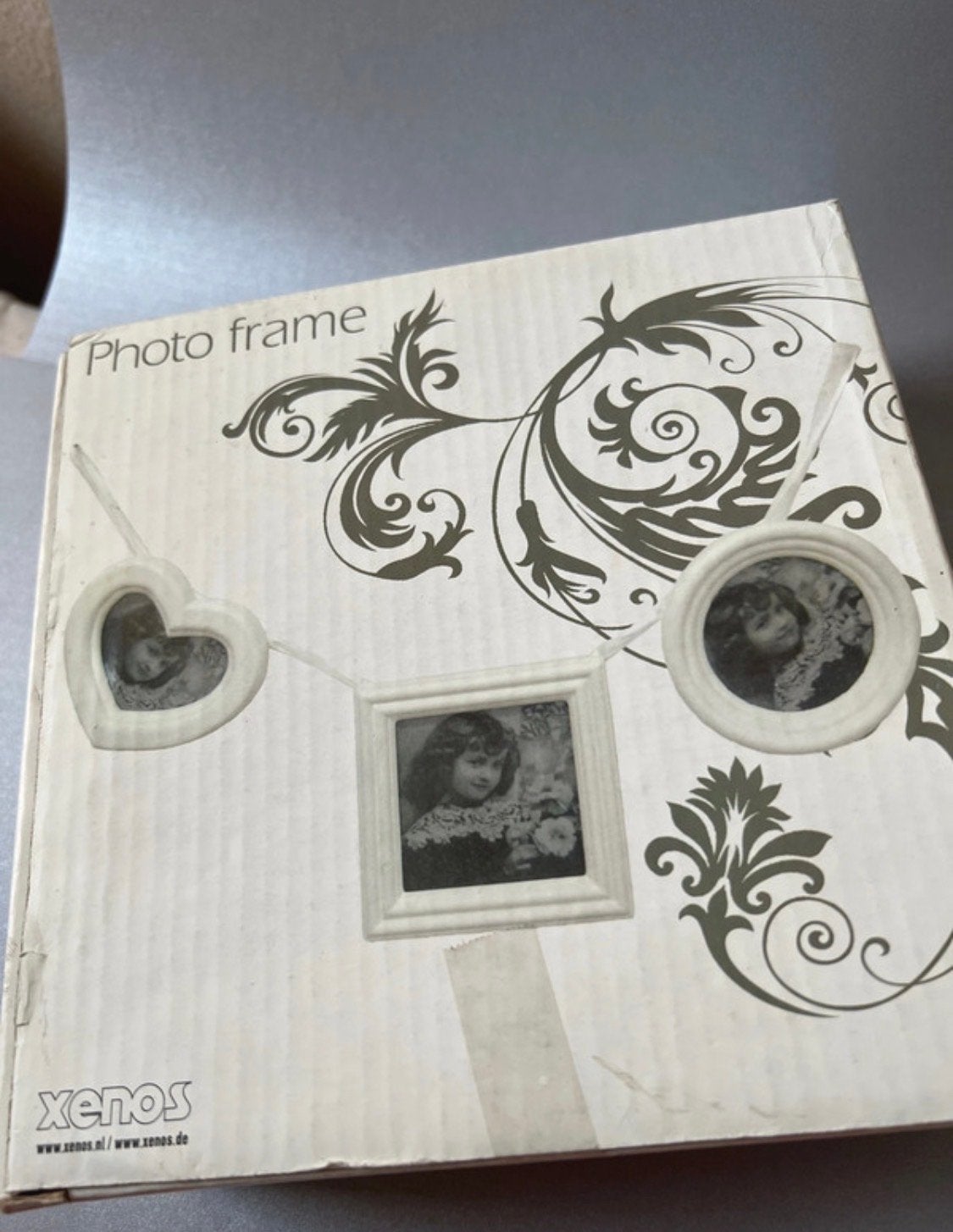 Xenos Fotolijst met 3 frames - Hart, vierkant, rond, Kunststof, Nieuw, Ophalen of Verzenden, Fotolijst