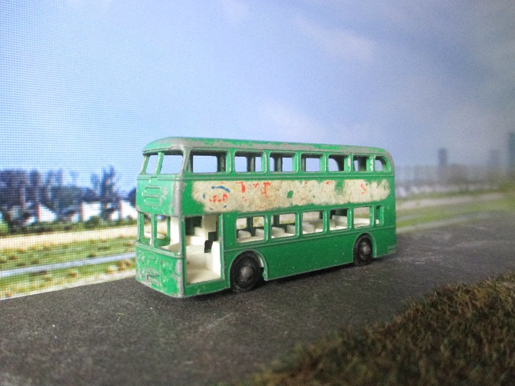 1:121 Daimler Dubbeldekker Bus Lesney N.74 ESSO EXTRA PETROL, Ophalen of Verzenden, Gebruikt, Auto