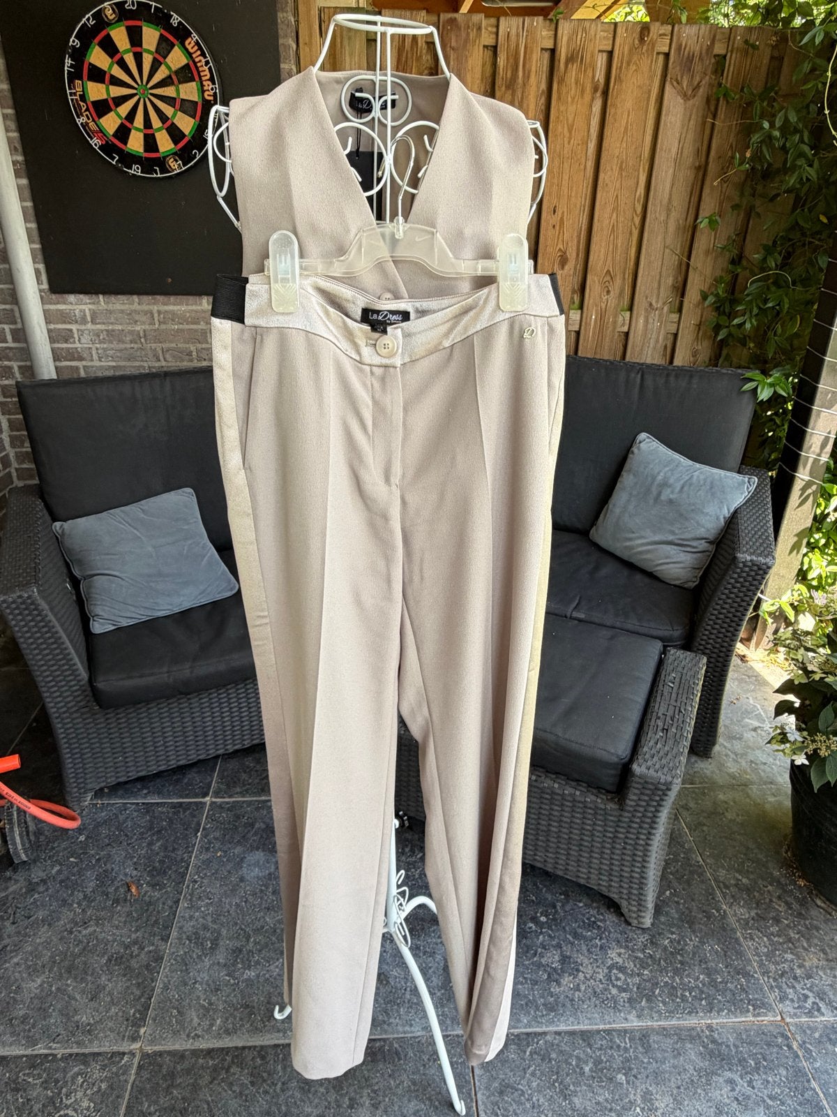 LaDress broek Palma maat XS kleur Pebble, Beige, Nieuw, Ophalen of Verzenden, Maat 34 (XS) of kleiner