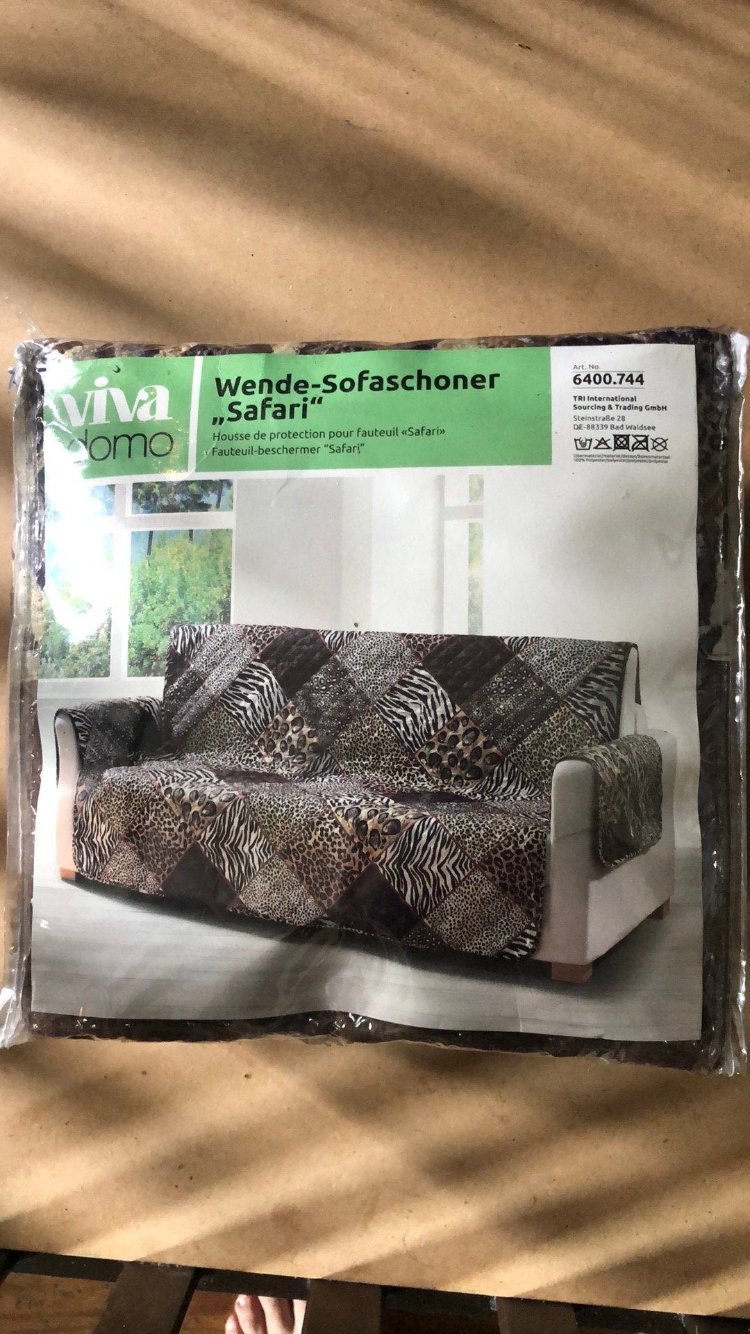 Bank bescherm hoes/ kleed Safari, Huis en Inrichting, Banken | Bankstellen, Ophalen, Nieuw, Driepersoons, Rechte bank