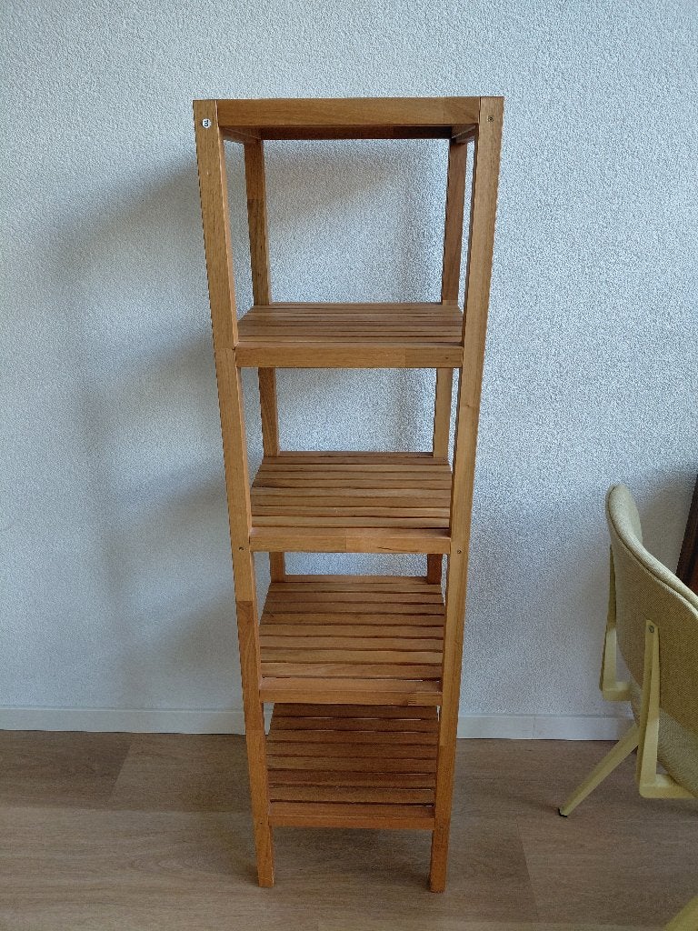 Houten badkamerrek met 4 planken, Ophalen, Gebruikt