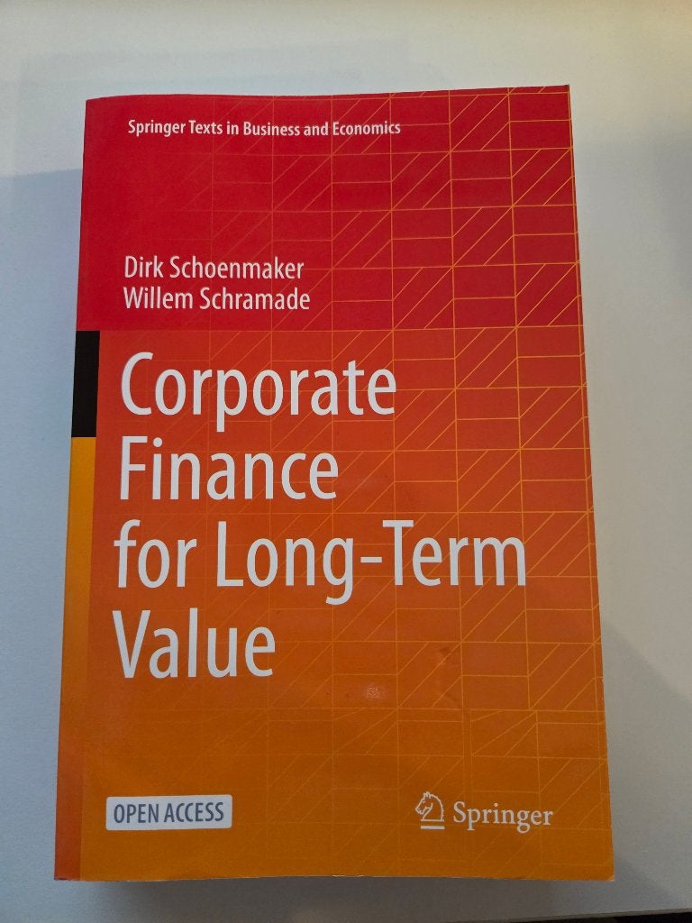 Corporate Finance for Long-Term Value, Boeken, Ophalen of Verzenden, Beta, Zo goed als nieuw, WO