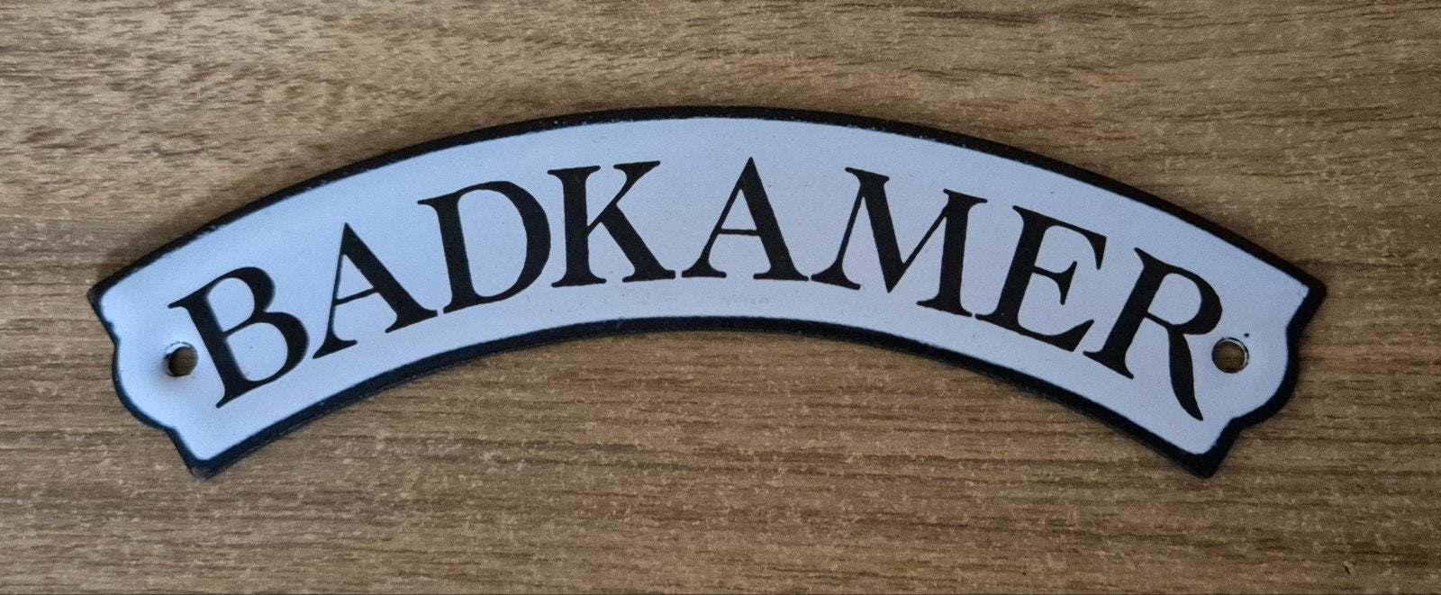 Badkamer emaille plaatje voor op de deur, Ophalen of Verzenden