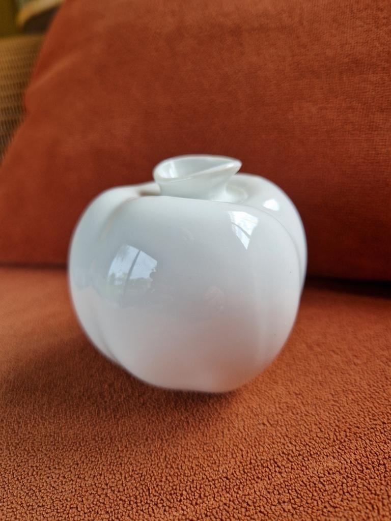 Appelvaasje van Arzberg  wit, Wit, Aardewerk of Porselein, Ophalen of Verzenden, Zo goed als nieuw
